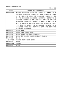 観音寺市立小学校通学区域表 H27.4.1 改正 学校区 通学区域（町名