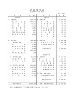 貸 借 対 照 表