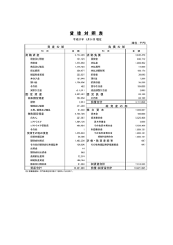 貸 借 対 照 表 - T-MEDIAホールディングス