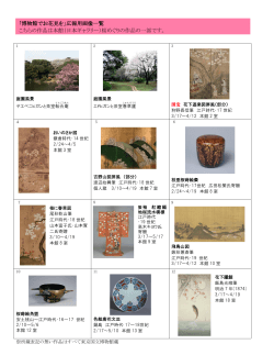 東京国立博物館「博物館でお花見を」広報用画像データ 申込書