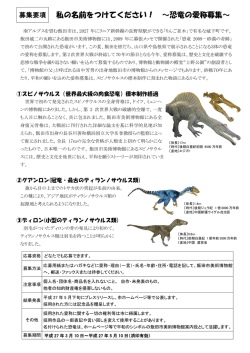 プレスリリーススピノ愛称募集