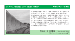 プレキャスト型配筋ブロック「波返しブロック」 共和コンクリート工業