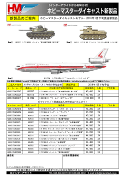 HOBBY MASTER 2016年1月新製品②