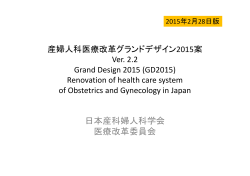産婦人科医療改革グランドデザイン2015案 Ver. 2.2