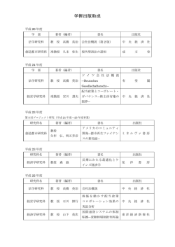 学術出版助成 - 大阪市立大学 都市研究プラザ