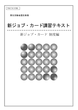 新ジョブ・カード制度編テキスト（平成27年10月版）（PDF／7.91MB）