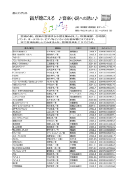 音が聴こえる 音楽小説への誘い