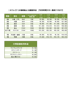 詳しい会議室料金表を見る - ホテルビナリオ嵯峨嵐山