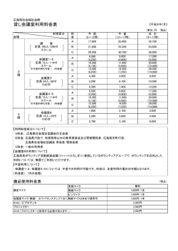 貸し会議室利用料金表 - 広島県社会福祉協議会