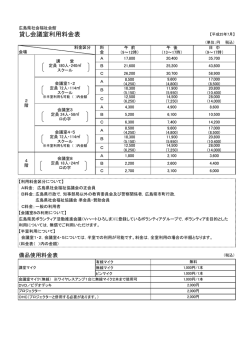 貸し会議室利用料金表 - 広島県社会福祉協議会