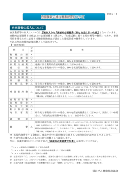 被扶養者認定基準資料 別紙2