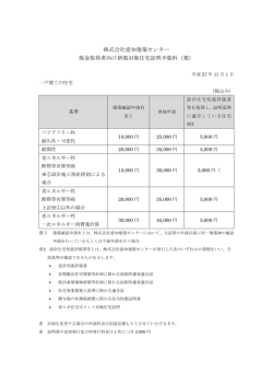株式会社愛知建築センター 現金取得者向け新築対象住宅証明手数料（案）