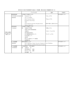 第75回日本医学放射線学会総会 抄録集 略式表記の掲載例（英・日）