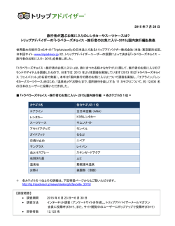 旅行者が選ぶお気に入りのレンタカーやスーツケースは