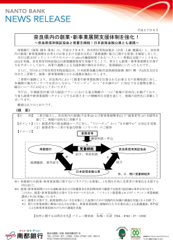奈良県内の創業・新事業展開支援体制を強化！