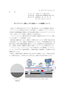 ポリプロプレン製エンボス形状シートの展開について