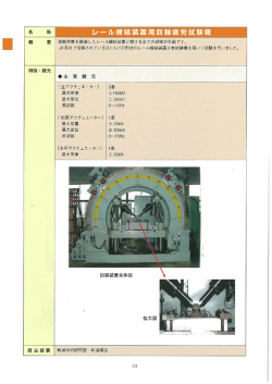JR各社で使用されているほとんどの形式のレール締結装置は本試験機を