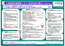 北海道新幹線開業に向けた周辺地域の動向（27年8月末）