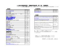 人文総合情報室で開架している図書館雑誌等のリスト