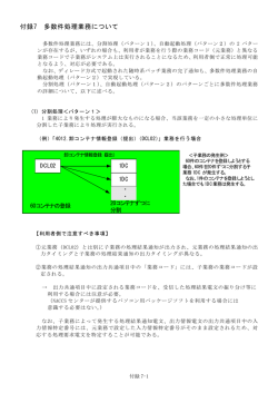 付録7 多数件処理業務について