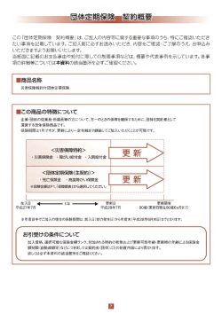 団体定期保険 契約概要 PDF