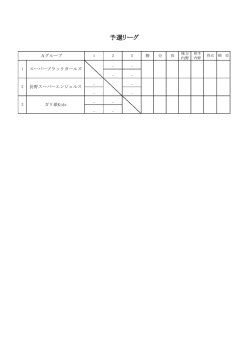 リーグ、トーナメント、タイムスケジュール