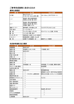 ご参考完成価格に含まれるもの - ログハウスメーカーのサエラホーム