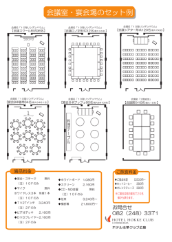 会議室・宴会場のセット例（331KB）