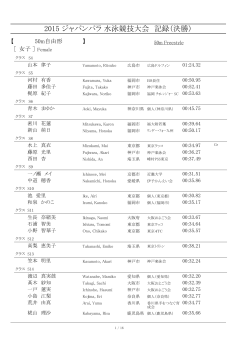 決勝 - ジャパンパラ大会公式ホームページ