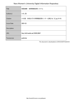 衛星画像・地理情報処理システム
