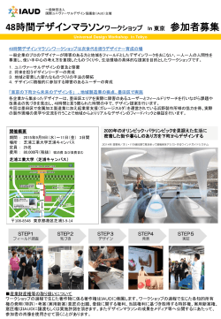 48時間デザインマラソンワークショップ In 東京 参加者募集