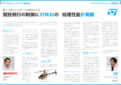 競技飛行の制御にSTM32の 処理性能が貢献