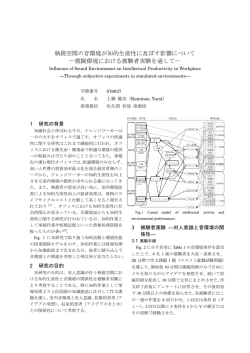 執務空間の音環境が知的生産性に及ぼす影響について ―模擬環境