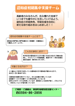 認知症初期 認知症初期集中支援チーム