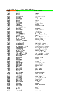 ＜10月1日時点 ETCカード貸出サービス導入済み店舗＞ 地域名 店舗名