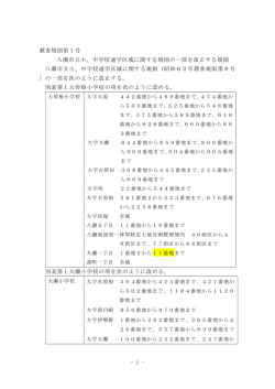中学校通学区域に関する規則の一部を改正する規則.