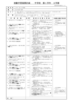 中学1年 2学期「光による現象」[89KB pdfファイル]