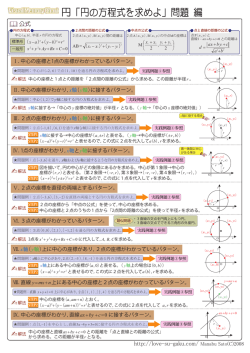 円「円の方程式を求めよ」問題 編