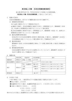 東京海上日動 自治会活動保険(要約)