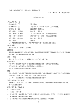 INGINGSHOP Rカート 耐久レース inナチュラ・・・お盆だから 8：30～9