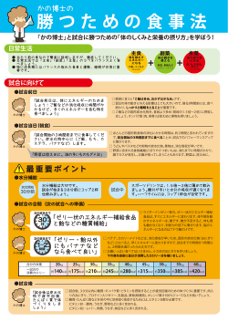 勝つための食事法