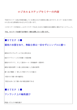 ロジカル4ステップセミナーの内容