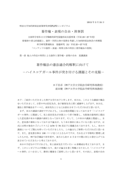 著作権・表現の自由・刑事罰 著作権法の憲法適合的解釈に
