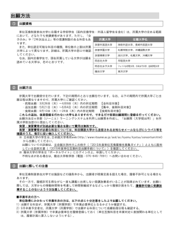 出願方法 - 大学コンソーシアム京都