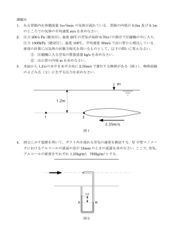 課題6 1. ある管路内を体積流量 3m 3/min の気体が流れている．管路の