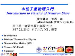 中性子星物理入門