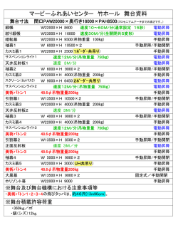 マービーふれあいセンター 竹ホール 舞台資料