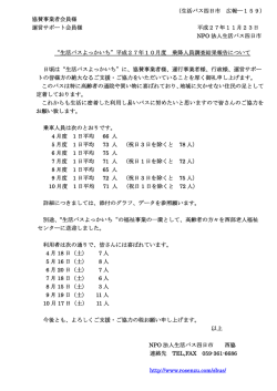 （生活バス四日市 広報―159） 協賛事業者会員様 運営サポート会員様