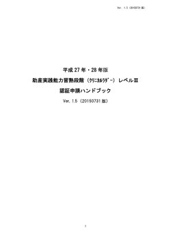 平成 27 年・28 年版 助産実践能力習熟段階