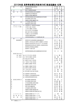 2015年度 長野県新聞活用教育(NIE)推進協議会 名簿